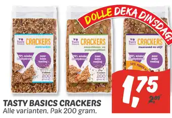 Dekamarkt Tasty basics crackers aanbieding