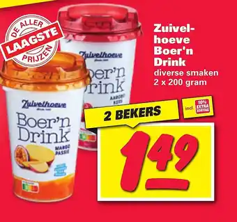 Nettorama Zuivel- hoeve boer'n drink aanbieding