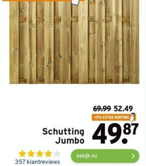 GAMMA Schutting aanbieding