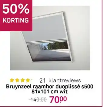 Karwei Bruynzeel raamhor duoplissé s500 81x101 cm wit aanbieding