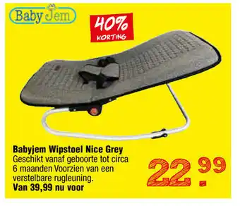 Van Asten BabySuperstore BabyJem Wipstoel Nice grey aanbieding