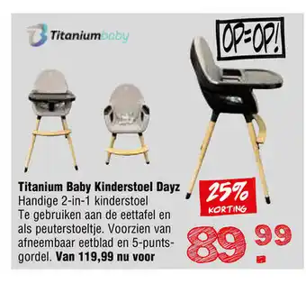 Van Asten BabySuperstore Titanium Baby Kinderstoel Dayz aanbieding