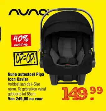 Van Asten BabySuperstore Nuna Autostoel Pipa Icon caviar aanbieding