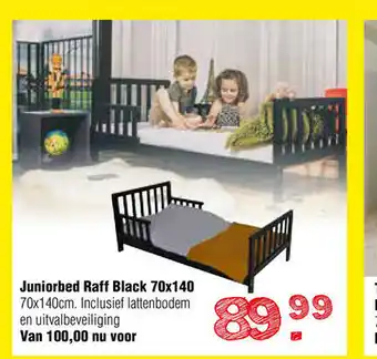 Van Asten BabySuperstore Juniorbed Raff black 70*140 cm aanbieding