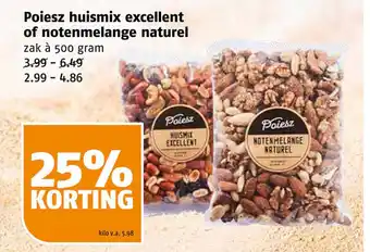 Poiesz Poiesz huismix excellent of notenmelange naturel aanbieding