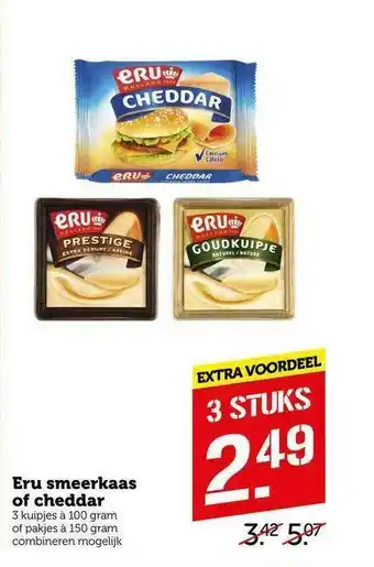 CoopCompact Eru Smeerkaas Of Cheddar aanbieding