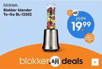 Blokker Blokker blender to-go bl-13302 aanbieding