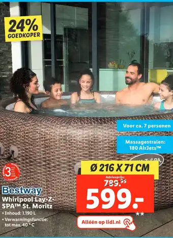 Lidl Bestway whirlpool lay-z- spatm st. moritz aanbieding