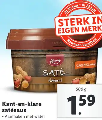 Lidl Kant-en-klare satésaus aanbieding