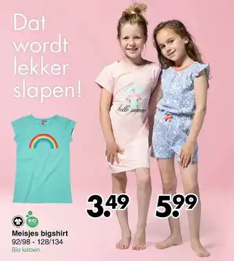 Wibra Meisjes Bigshirt aanbieding