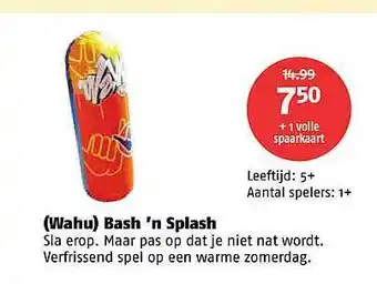 Poiesz (Wahu) Bash 'n Splash aanbieding