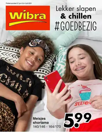 Wibra Meisjes Shortama aanbieding