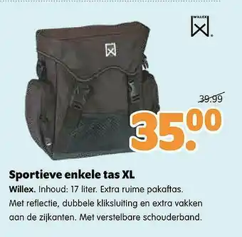 Plentyparts Sportieve Enkele Tas XL Willex aanbieding