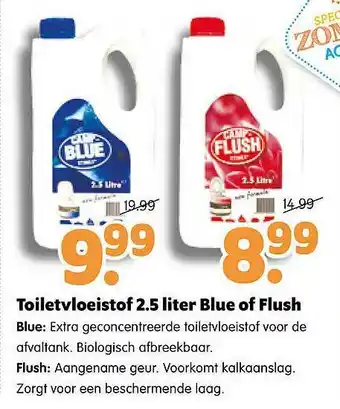 Plentyparts Toiletvloeistof 2.5 Liter Blue Of Flush aanbieding