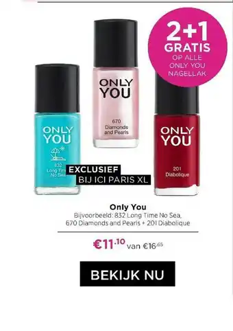 ICI Paris XL Only You Nagellak 2+1 Gratis aanbieding