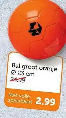 Coop Bal Groot Oranje Ø 23 Cm aanbieding