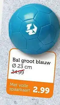 Coop Bal Groot Blauw Ø 23 Cm aanbieding