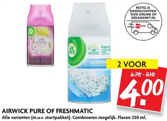 Dekamarkt Airwick Pure of Freshmatic 250ml aanbieding