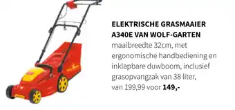 Nijhof Elektrische grasmaaier a340e van wolf-garten aanbieding