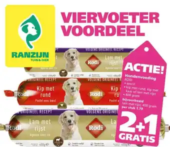 Ranzijn Hondenvoeding rodi 2+1 Gratis aanbieding