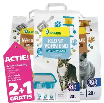 Ranzijn Kattenbakvulling ranzijn 2+1 Gratis aanbieding