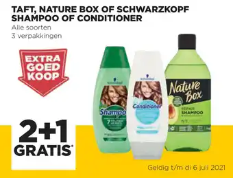 Jumbo Taft, nature box of schwarzkopf shampoo of conditioner aanbieding