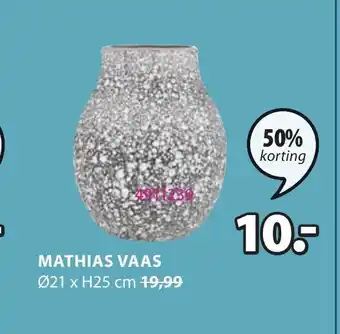 Jysk Mathia Vaas 21 x H25 cm aanbieding