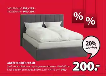 Jysk Agerfeld Bedframe B160 x L217 x H112 cm aanbieding