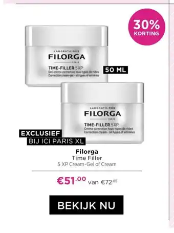 ICI Paris XL Filorga Time Filler 5 XP Cream-Gel of Cream 50 ml aanbieding