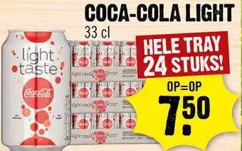 Dirck 3 Coca-Cola light 24*330ml aanbieding