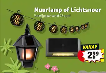 Kruidvat Muurlamp of Lichtsnoer aanbieding