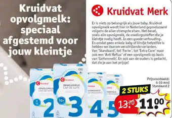 Kruidvat Kruidvat opvolgmelk aanbieding