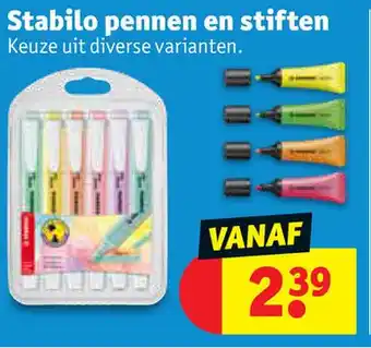 Kruidvat Stabilo pennen en stiften aanbieding