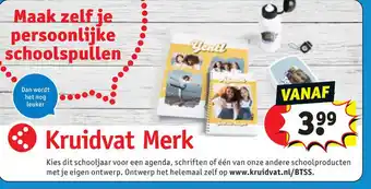 Kruidvat Maak zelf je persoonlijke schoolspullen aanbieding