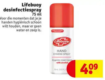 Kruidvat Lifebuoy desinfectiespray aanbieding