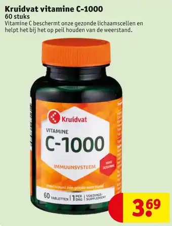 Kruidvat Kruidvat vitamine C-1000 aanbieding