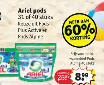 Kruidvat Ariel pods aanbieding