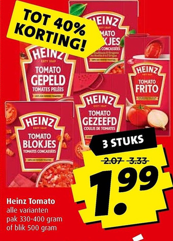 Boni Heinz tomato aanbieding