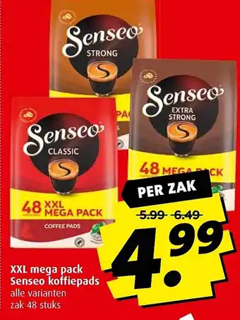 Boni Xxl mega pack senseo koffiepads aanbieding