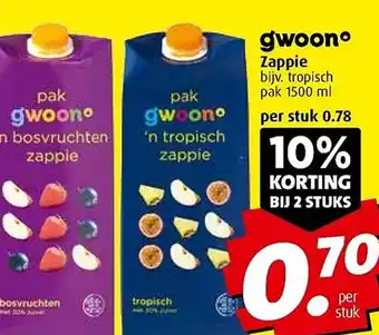 Boni Gwoon zappie aanbieding