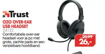 Vobis Trust ozo over-ear usb headset 24132 aanbieding