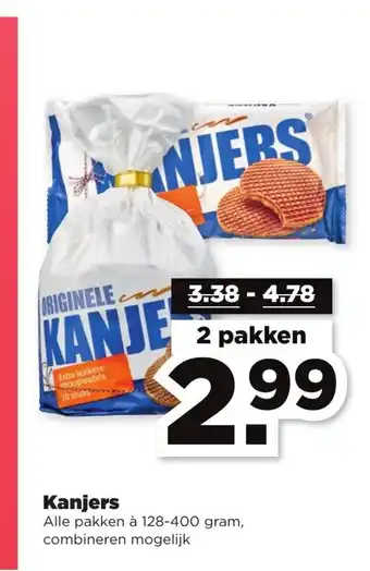 PLUS Kanjers 2 pakken a 128-400 gram aanbieding