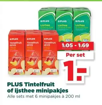 PLUS Tintelfruti of ijsthee 6 minipakjes a 200 ml aanbieding