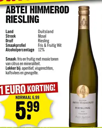 Dirck 3 Abtei Himmerod Riesling aanbieding