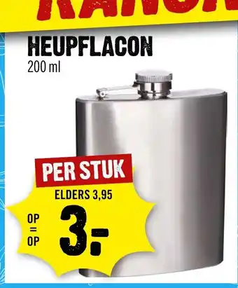 Dirck 3 Heupflacon 200 ml per stuk aanbieding