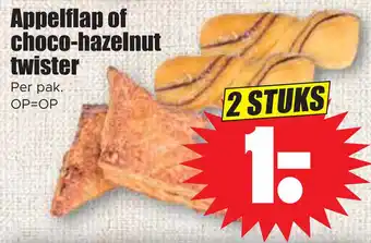 Dirk Appelflap of choco-hazelnut twister aanbieding