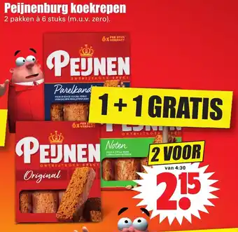 Dirk Peijnenburg koekrepen 1+1 aanbieding