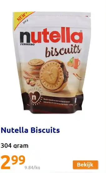 Action Nutella biscuits aanbieding