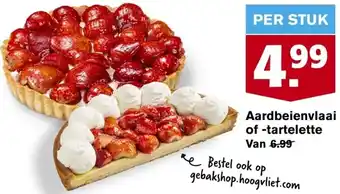 Hoogvliet Aardbeienvlaai of -tartelette aanbieding