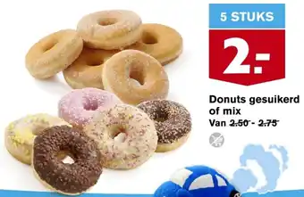 Hoogvliet Donuts gesuikerd of mix 5 stuks aanbieding